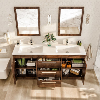 Eviva Lugano Bath Vanity with Acrylic Top and Integrated Sink (24"-84")
