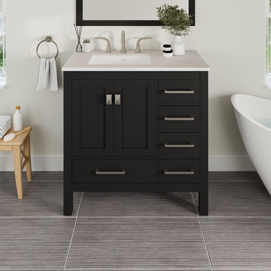 Eviva Aberdeen Bath Vanity with Counter Top and Undermount Porcelain Sink (24"-96")