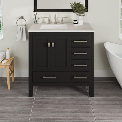 Eviva Aberdeen Bath Vanity with Counter Top and Undermount Porcelain Sink (24"-96")