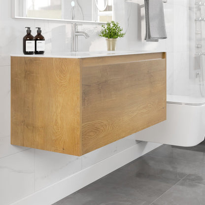 Eviva Madeira Wall Mount Bath Vanity with Acrylic Top and Integrated Sink (20"-48")