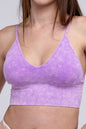 ZENANA Washed Ribbed Bra Padded Tank Top