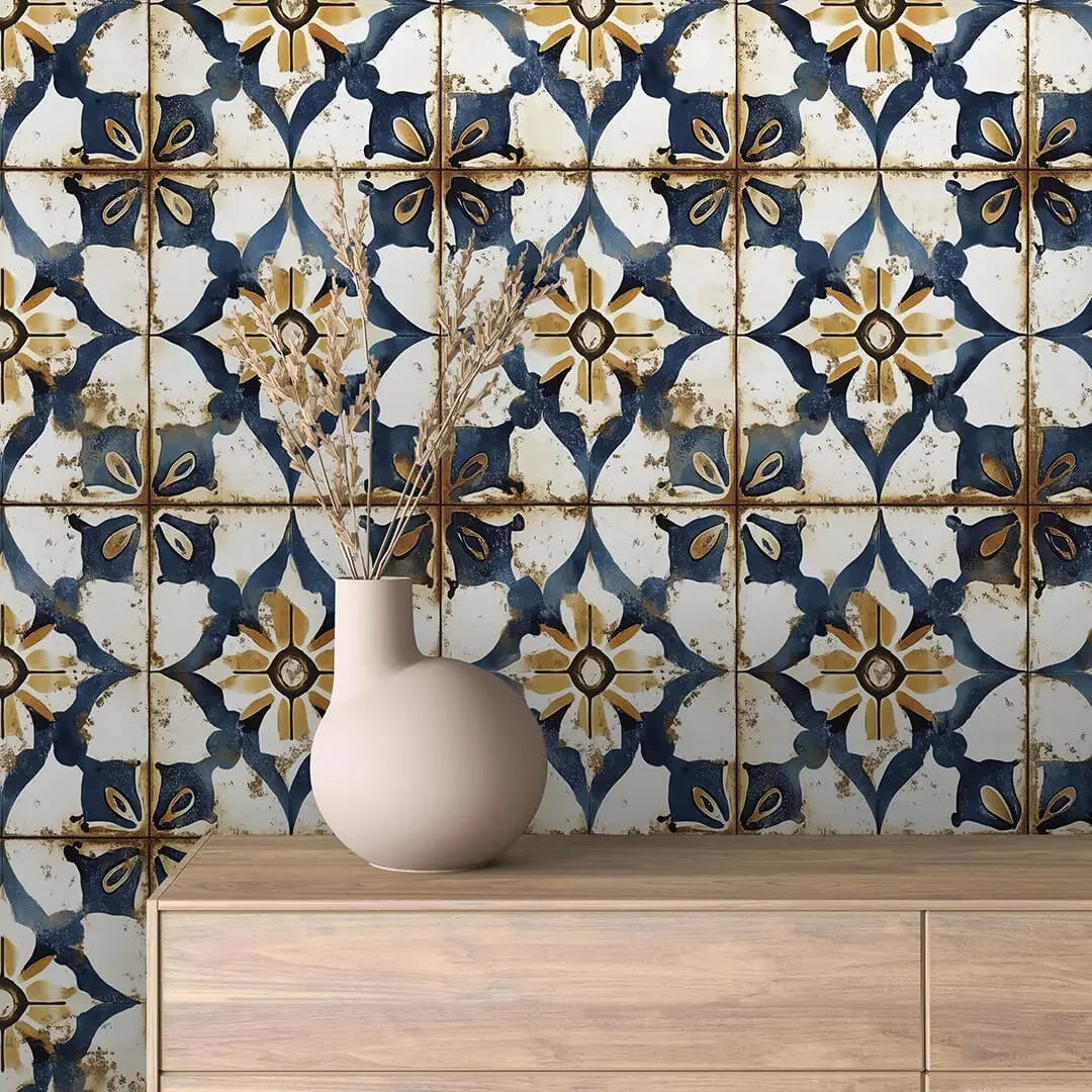 Valencia Sunburst Weathered Tile