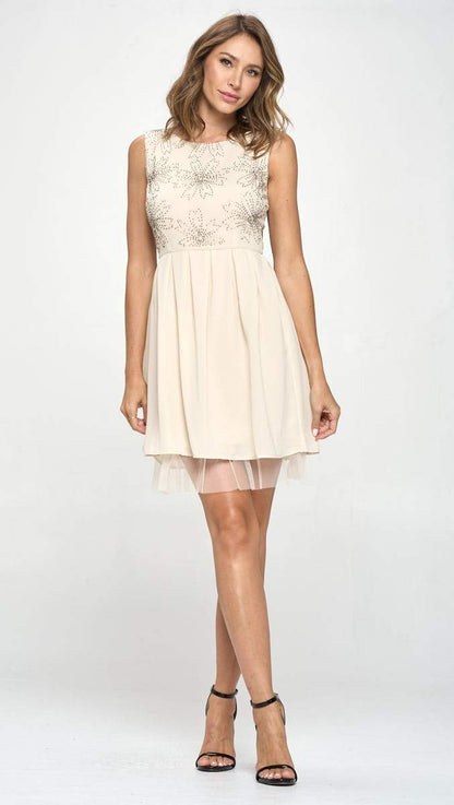 Embellished A-Line Dress – Delicate Floral Design | Apparel | Kitchen + Metal