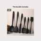 6Piece HeatResistant Silicone Spatula  Baking Tool Set