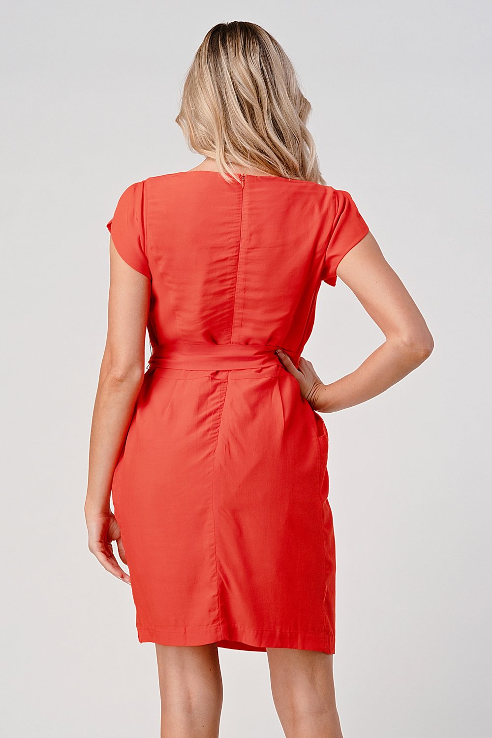 Elegant Cap-Sleeve Dress with Tie Waist | Apparel | Kitchen + Metal