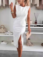 Full Size Slit Round Neck Sleeveless Dress Plus Size