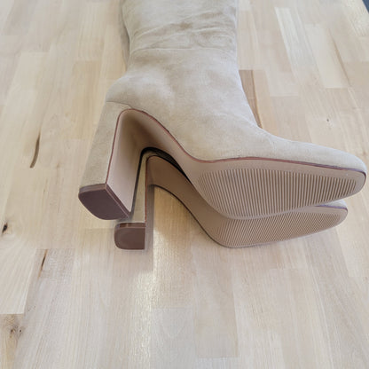 Steve Madden Ally Suede Almond Toe Knee-High Boots Sz 9.5
