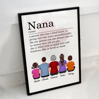 A Person Who Has A Kind Heart - Personalized Vertical Poster - Gift For Grandma/Nana/Mimi, Mom, Wife, Grandparent