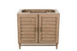 Portland 36" Single Vanity Cabinet, Whitewashed Walnut