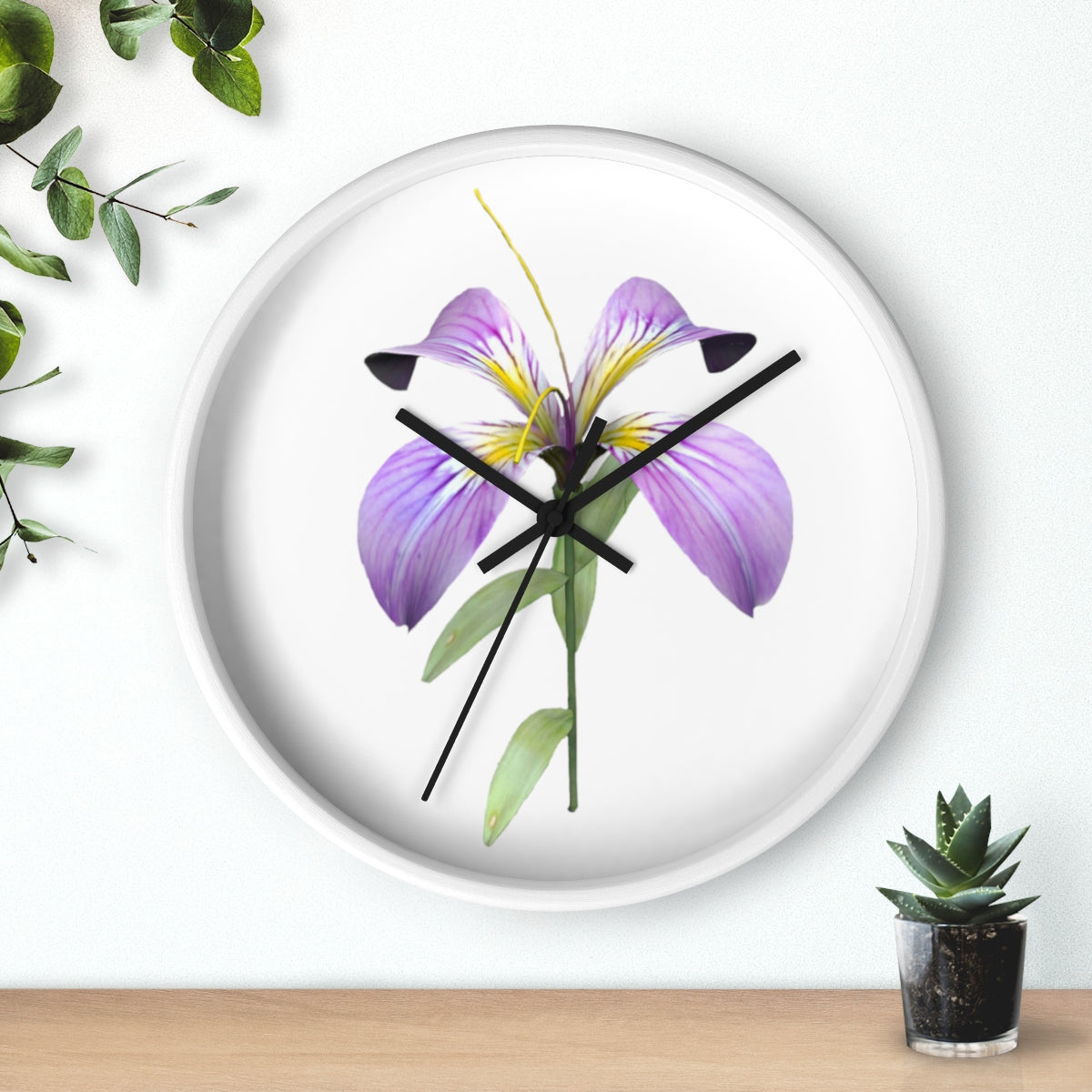 Purple Flower Wall clock