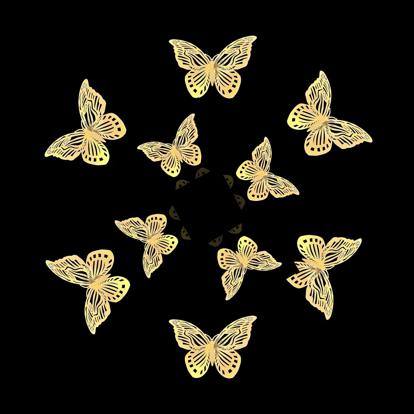 3D Butterfly Craft Wall Decor Stickers 12-Pack