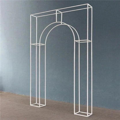 3D Curved Wedding Arch Gold Backdrop Stand