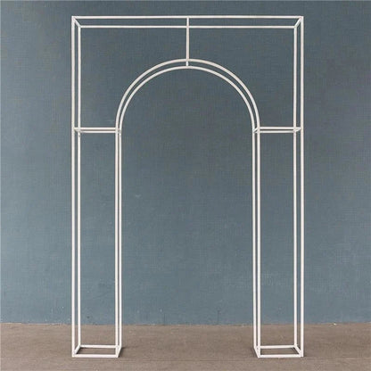 3D Curved Wedding Arch Gold Backdrop Stand