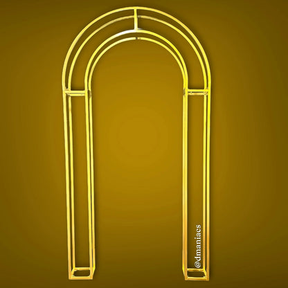 3D Gold Metal Wedding Arch Decor Backdrop