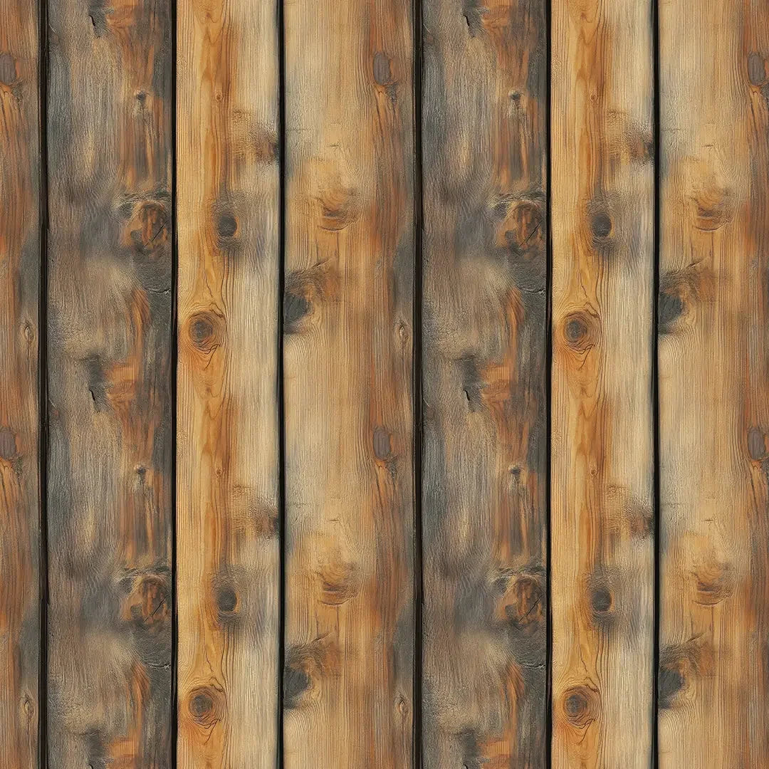 Fireside Cabin Wood Plank Wallpaper
