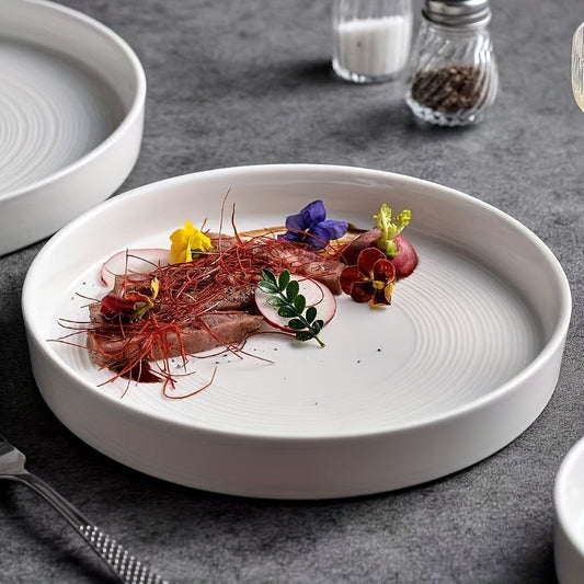 Luxury Oval Nordic White Ceramic Dinner Plate