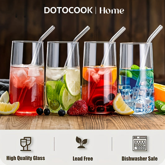 Set of 6 DOTOCOOK Highball Glasses - 15.5 oz Multipurpose Glass