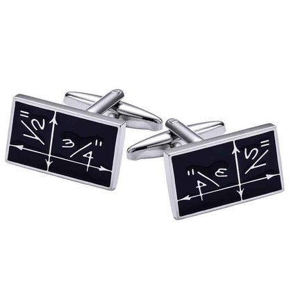 Copper Blue Cufflinks for Men - Elegant Enamel Design