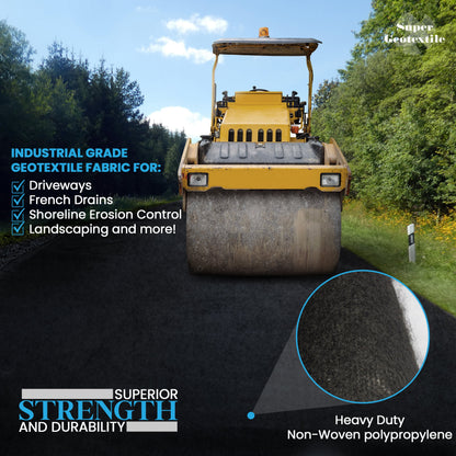 8 oz Non Woven Needle Punched Geotextile Filter Fabric - 50 Year Fabric