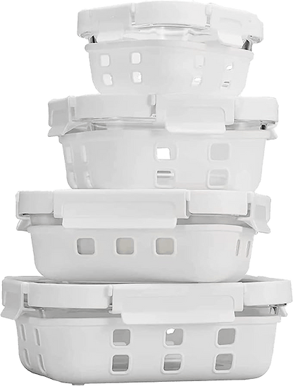 Glass Container w/ Silicone Wrap Set