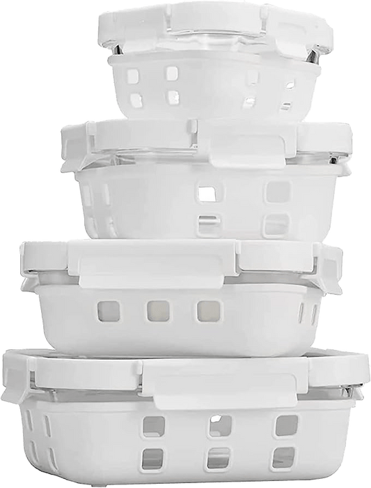 Glass Container w/ Silicone Wrap Set