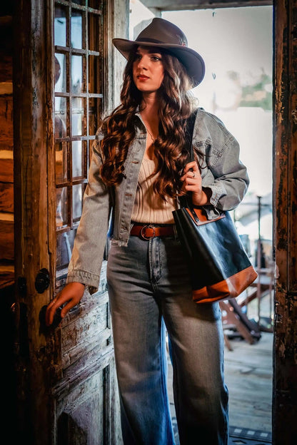 The Naomi Leather Tote Bag - Black