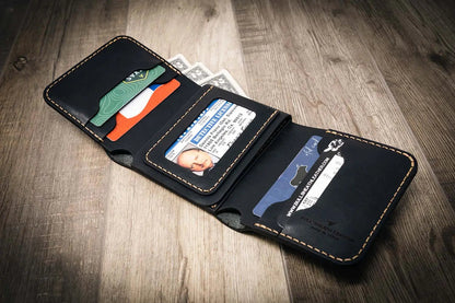 Badge Trifold Wallet - Black