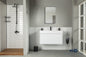 Gala 39" White Floating Bathroom Vanity with Porcelain Top & Hidden Drawer