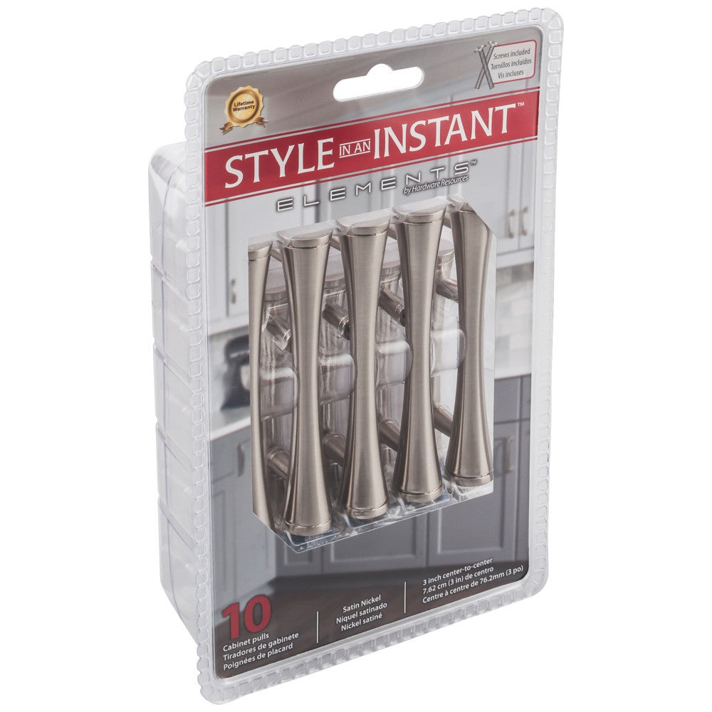 3" Center-to-Center Satin Nickel Sedona Retail Packaged Cabinet Pull