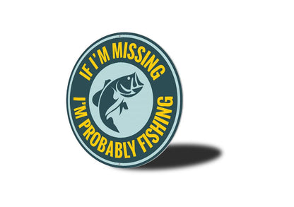 Probably Fishing Sign | Home Decor | Kitchen + Metal