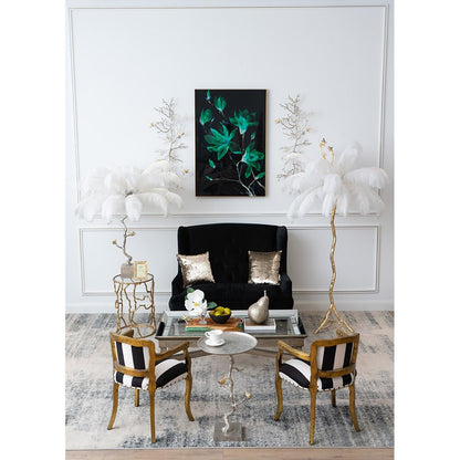 44" Silver And Gold Aluminum Branches And Birds Hanging Dimensional | Kitchen + Metal