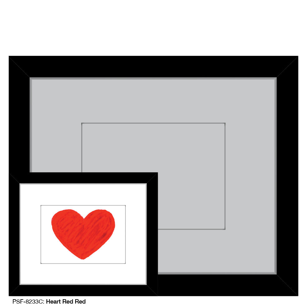 Heart Red Red, Print (#8233C)