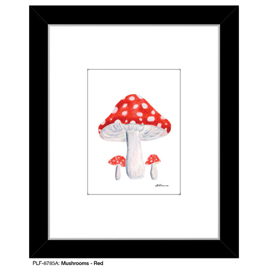 Mushrooms - Red, Print (#8785A)