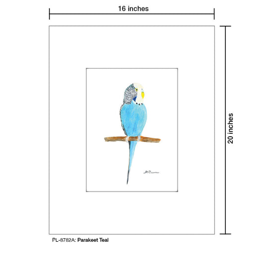 Parakeet Teal, Print (#8782A)