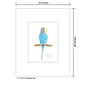 Parakeet Teal, Print (#8782A)