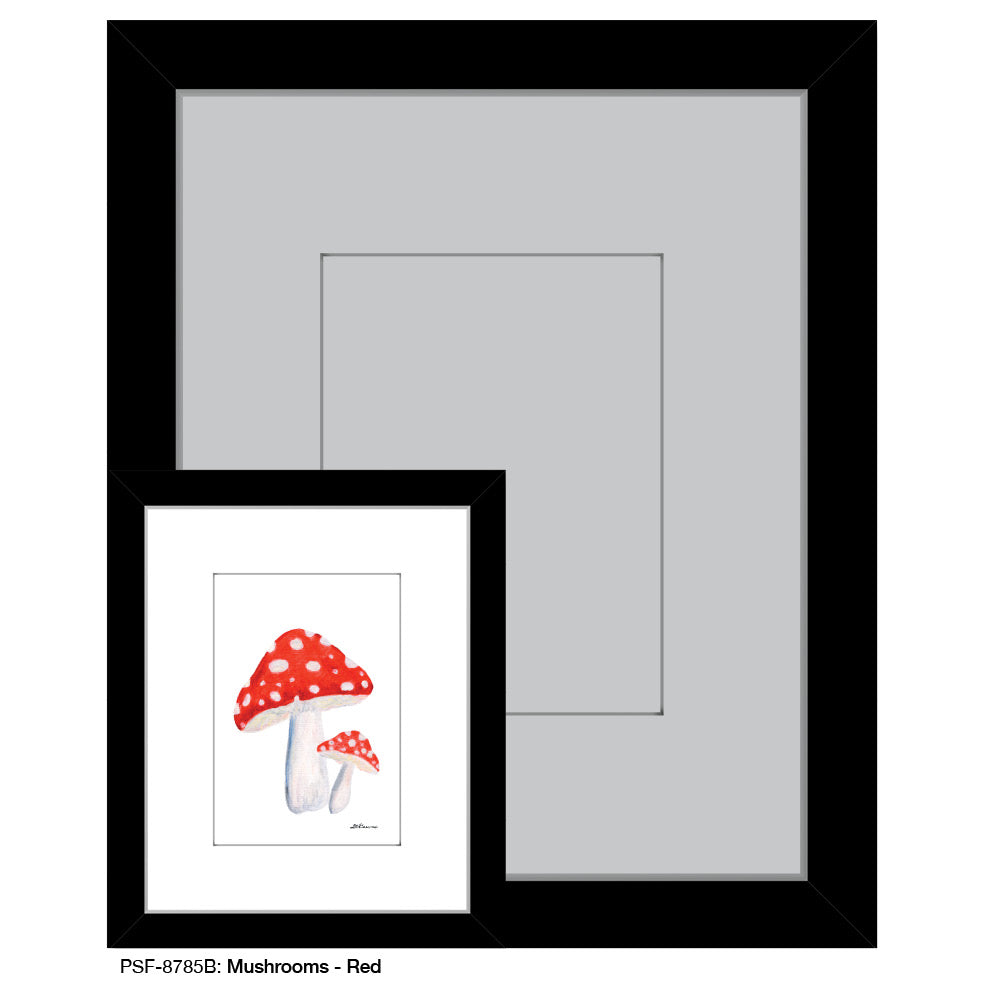 Mushrooms - Red, Print (#8785B)