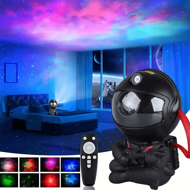 Galaxy Star Astronaut Projector Night Light – LED Nebula Sky Lamp for Kids & Adults, Bedroom & Room Decoration, Ideal Gift for Holidays or Birthdays