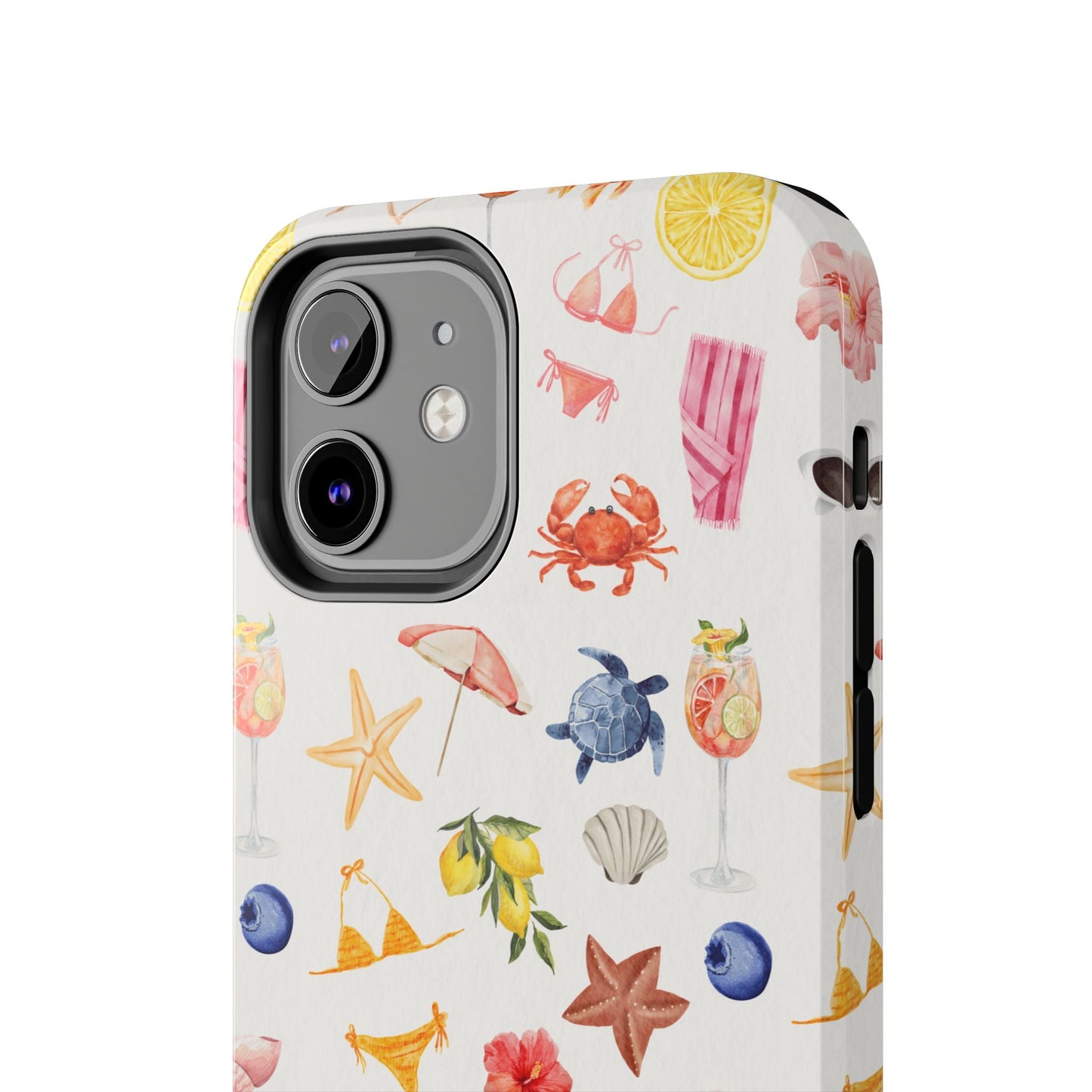 Customizable: Tropical Summer Phone Case, Vivid Coastal Design, Perfect Gift for Beach Lovers, Vacation Memories, Durable Tough Cases