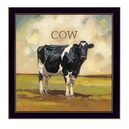 Colby the Cow Black Framed Print Wall Art | Home Decor | Kitchen + Metal