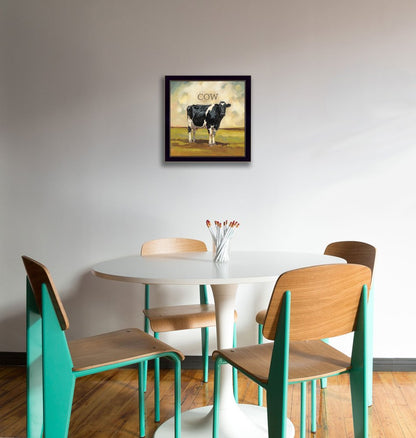 Colby the Cow Black Framed Print Wall Art | Home Decor | Kitchen + Metal