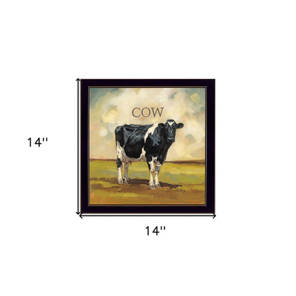 Colby the Cow Black Framed Print Wall Art | Home Decor | Kitchen + Metal