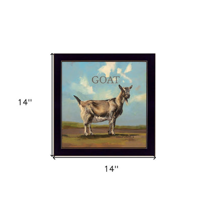 Gracey the Goat Black Framed Print Wall Art | Home Decor | Kitchen + Metal