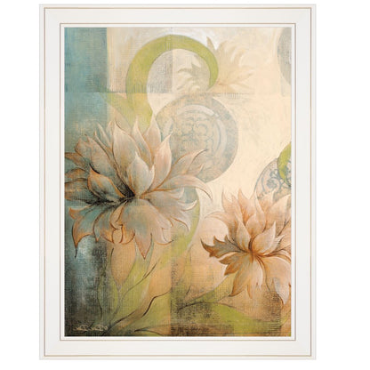 Meandering Flowers II 1 White Framed Print Wall Art | Home Decor | Kitchen + Metal