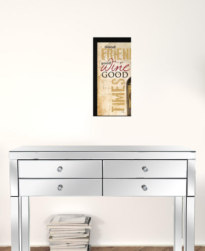 Good Wine 1 Black Framed Print Wall Art