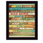 Dog Rules 8 Black Framed Print Wall Art