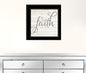 Simple Words Faith 2 Black Framed Print Wall Art