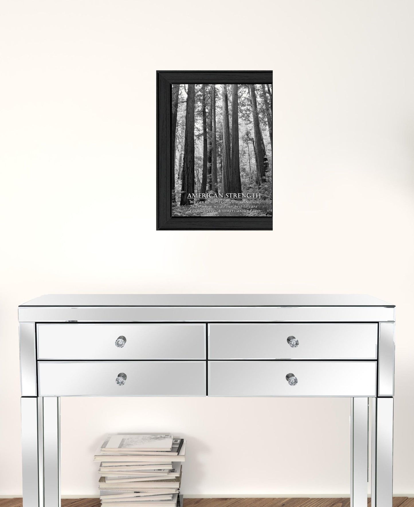American Strength 5 Black Framed Print Wall Art