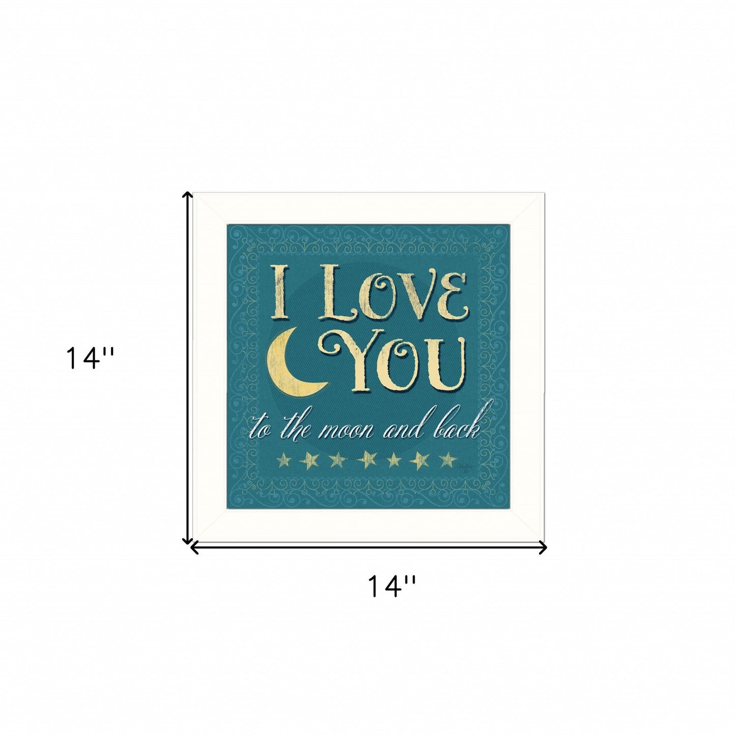 I Love You 2 White Framed Print Wall Art