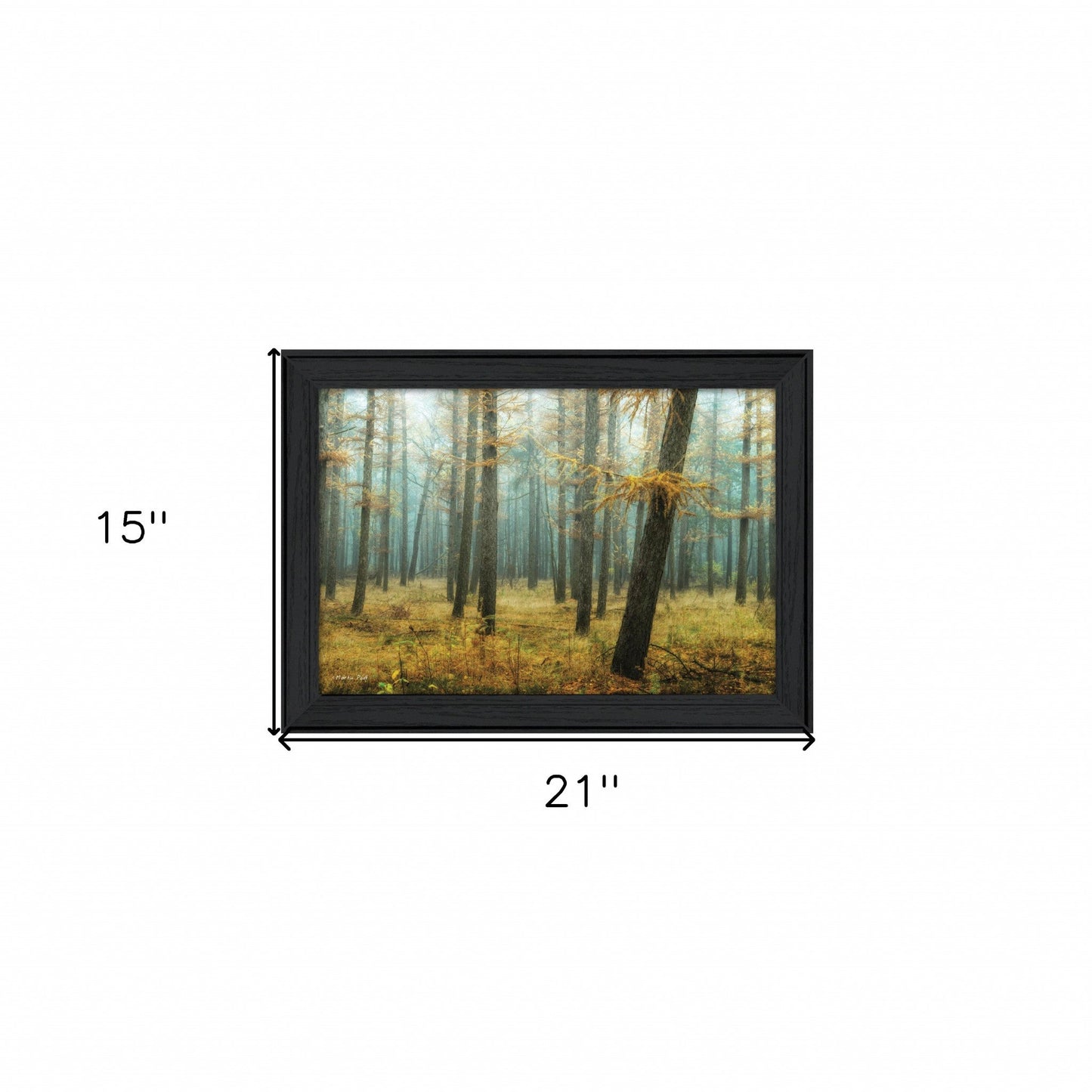 Holterberg in the Mist Black Framed Print Wall Art