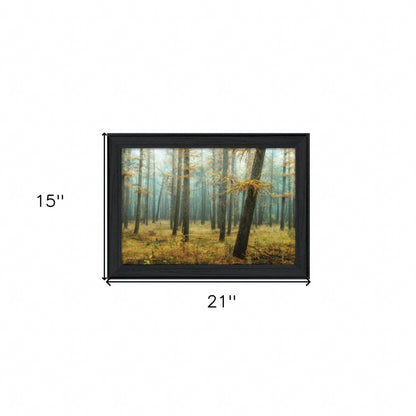 Holterberg in the Mist Black Framed Print Wall Art